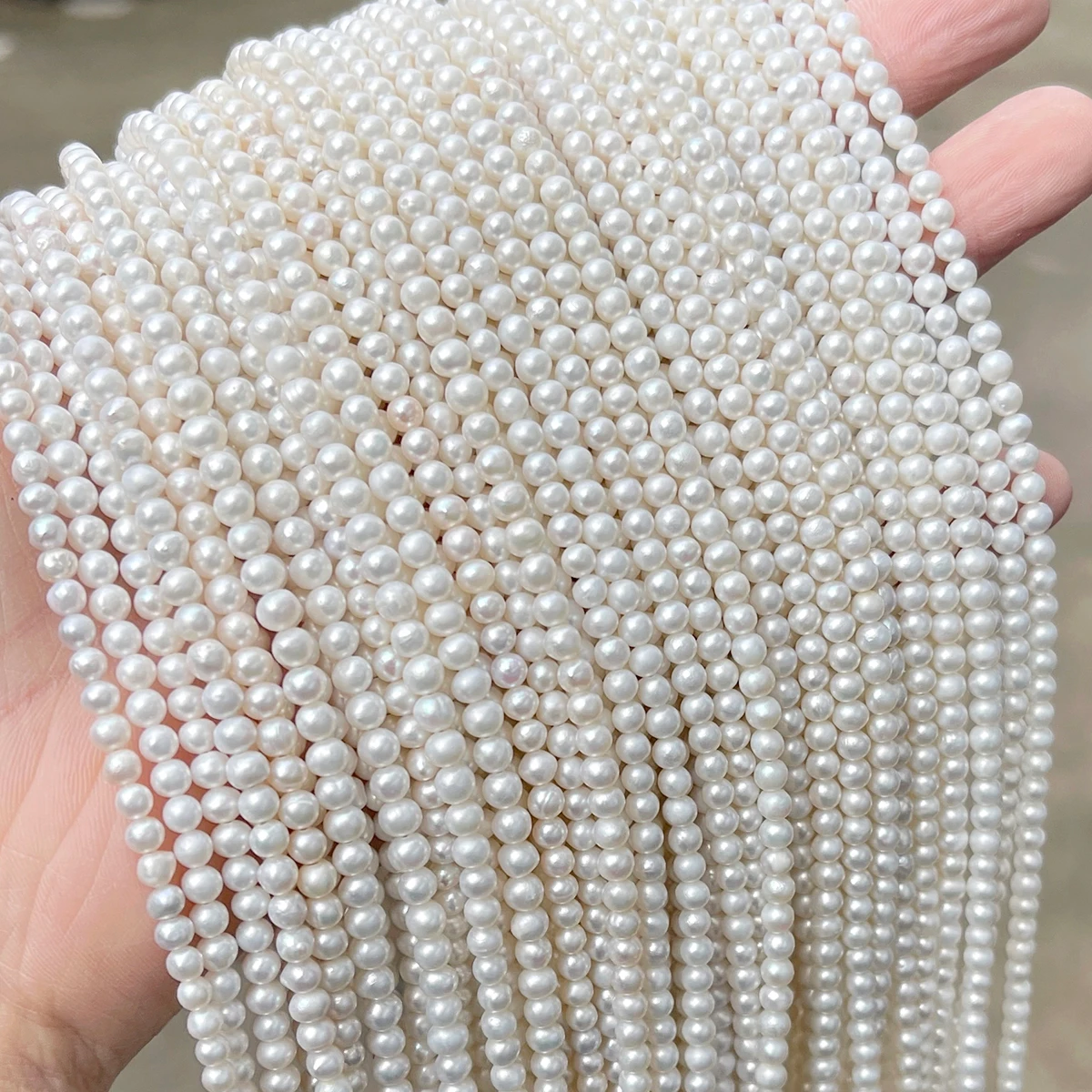 Natural White Freshwater Pearl Loose Beads, High Luster Pearls for DIY Bracelet Necklace Earring Jewelry Making
