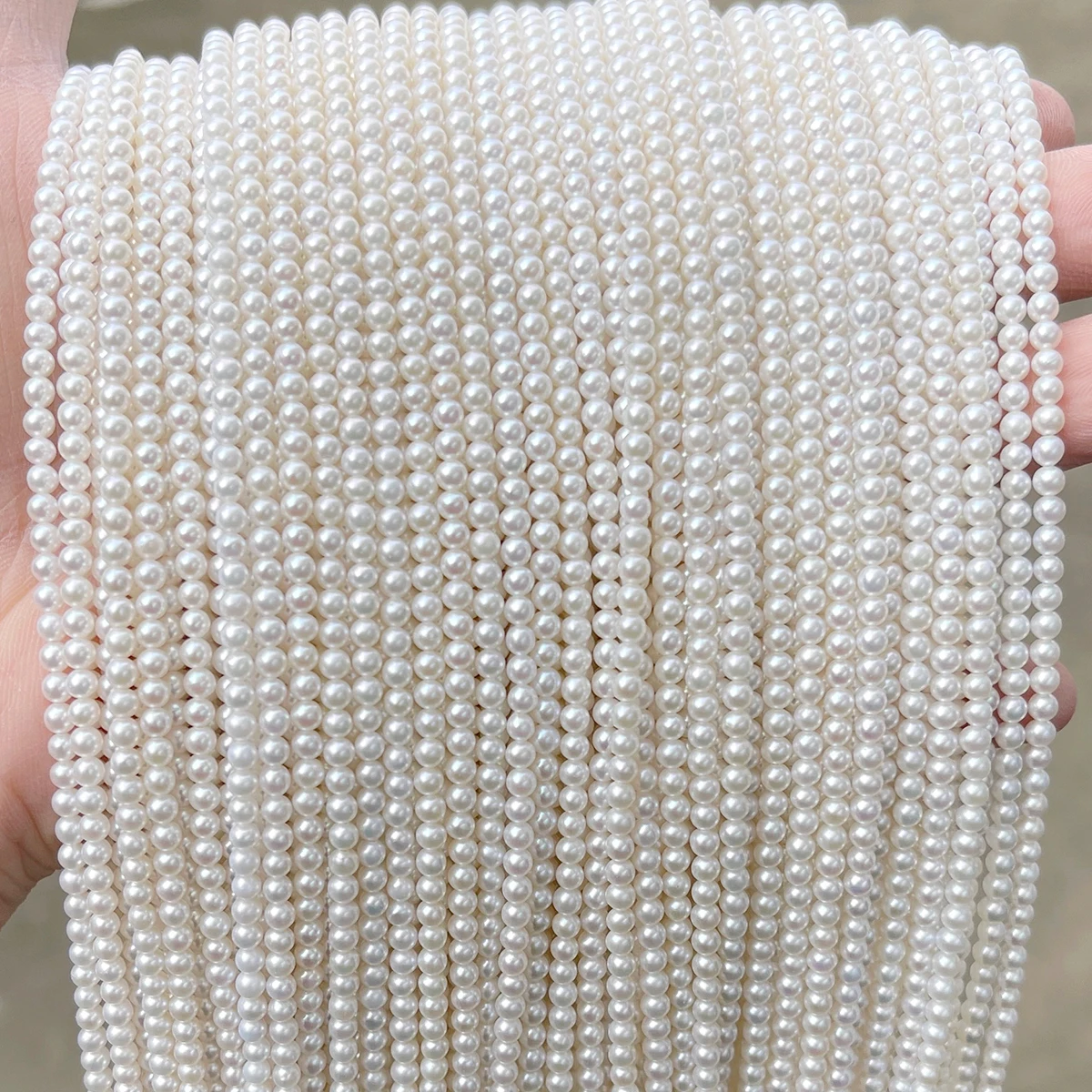 Natural White Freshwater Pearl Loose Beads, High Luster Pearls for DIY Bracelet Necklace Earring Jewelry Making