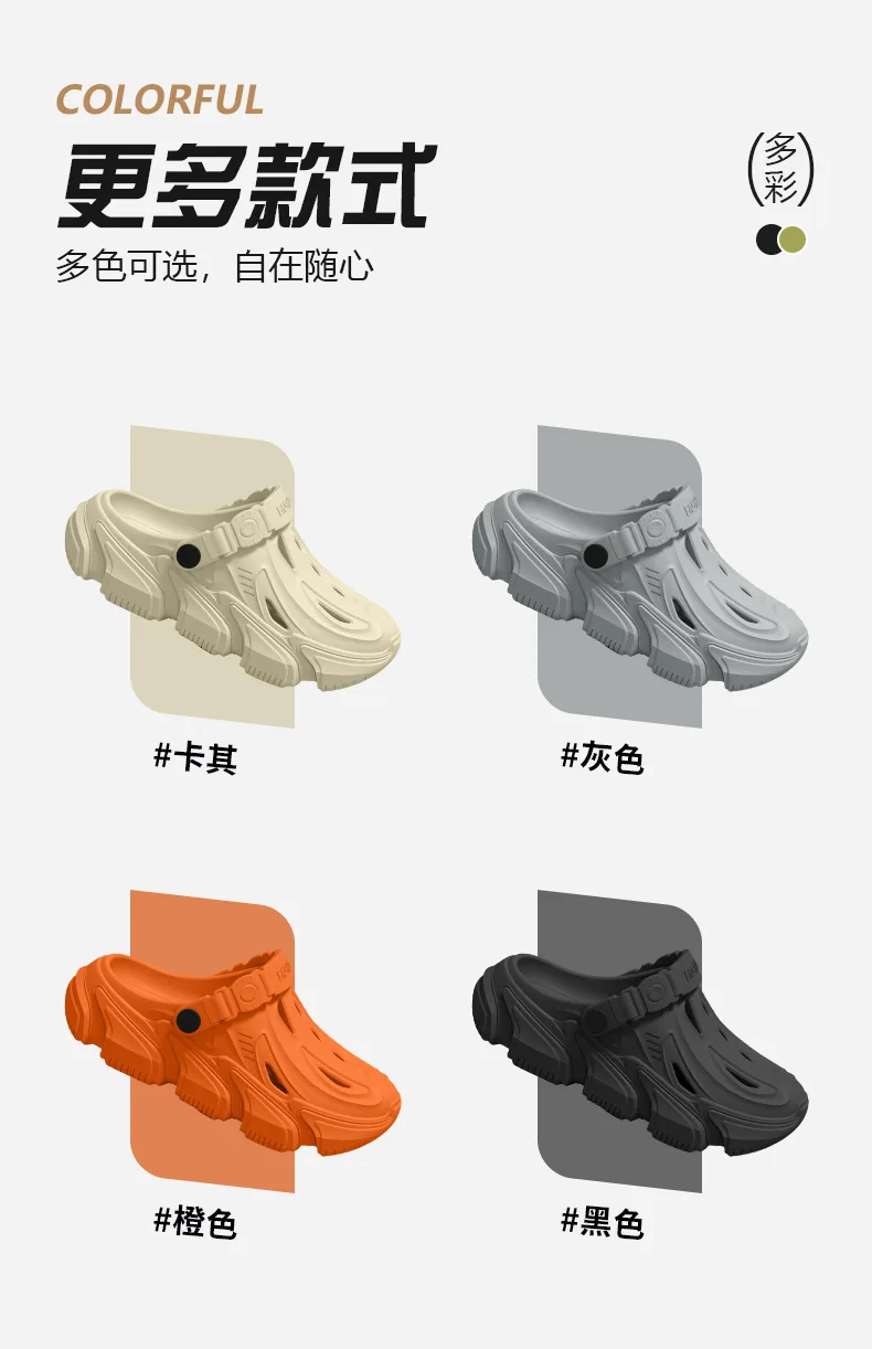 Anti Slip Hole Shoes for Men, 2026 New Style for Summer Outdoor Wear Driving Outdoors Beach Fishing River Wading Sandals for Men