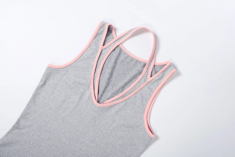 Weird Puss Casual Tracksuit 2 Piece Set Woman Color Blocking Fake 2 Piece Halter Low-Neck Tank Tops+Crop Pants Sporty Style Suit
