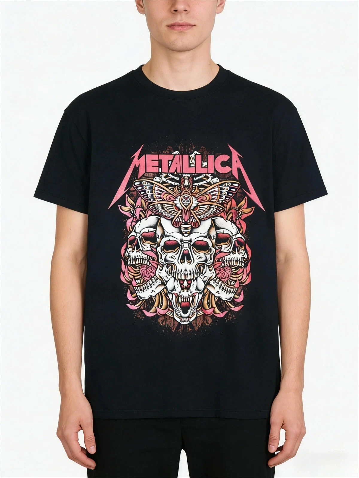 Metallica Band T-Shirt 100% Cotton Graphic Tee Men Women Summer Streetwear Top