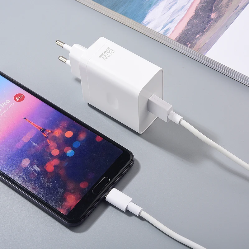80W Realme 16 Pro Plus Supervooc Charger EU US Fast Charging Power Adapter Type C Cable for Realme 15 14 13 12 11 10 Pro+ GT 8 7