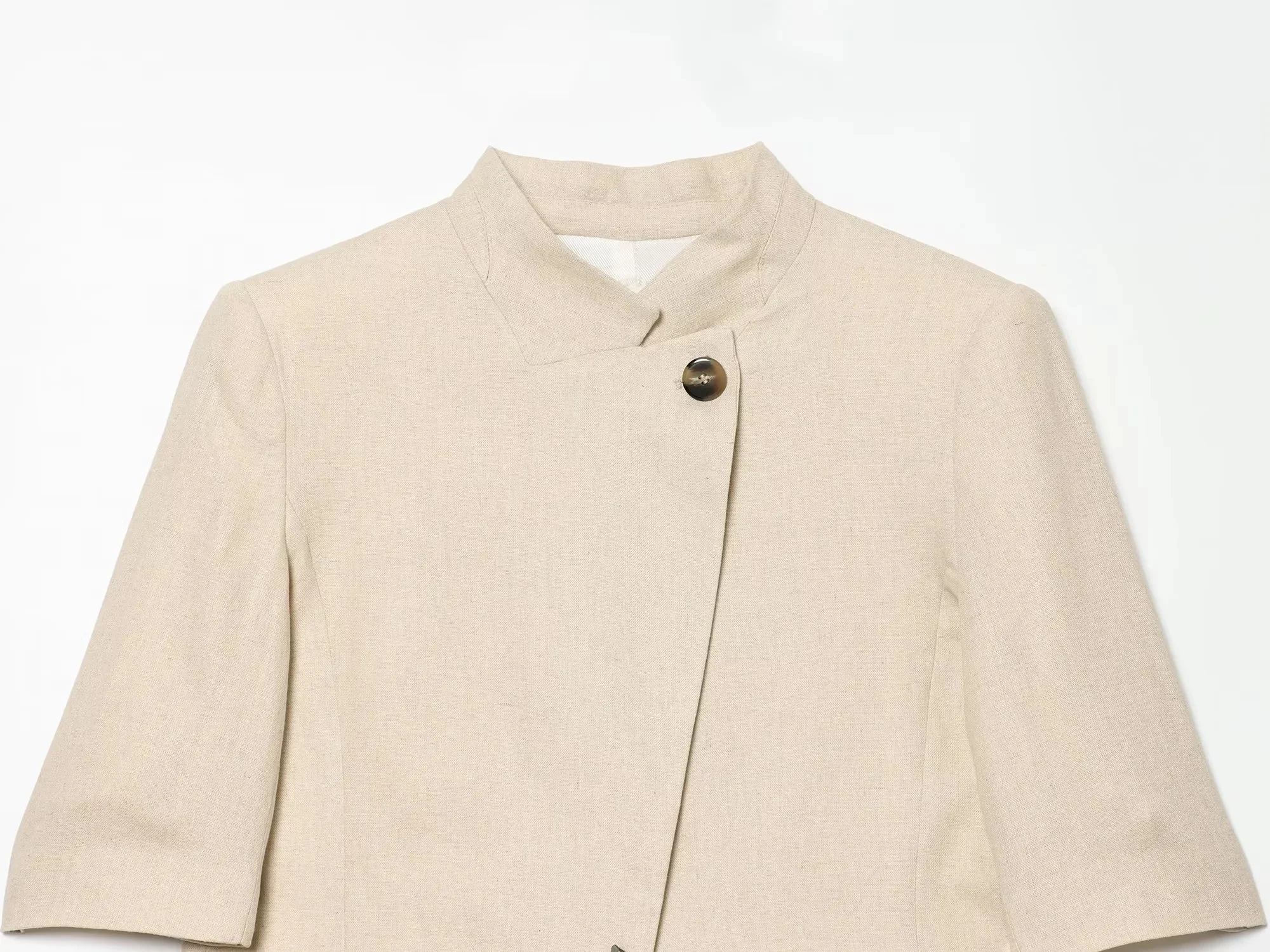 KONDALA Office Lady Casual Chic Women Blazer Stand Collar Single Button Loose Blazer Fashion 2026 Spring Summer Holiday Blazer