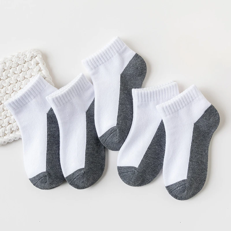 12 Pairs Kids Breathable Sport Ankle Socks Non-Slip Casual School Uniform Socks for Boys And Girls