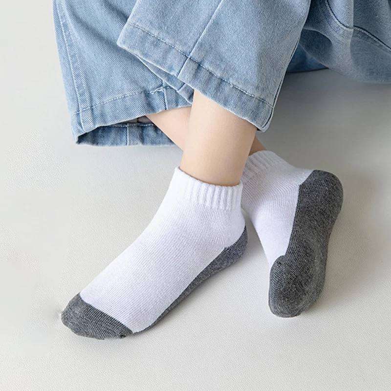 12 Pairs Kids Breathable Sport Ankle Socks Non-Slip Casual School Uniform Socks for Boys And Girls