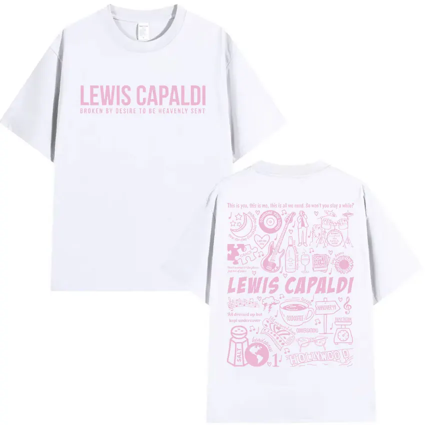 2026 Lewis Capaldis Men's Tops Hiphop Style Retro Women's Tshirt Unisex Y2K Tee Casual Loose Outdoor Streetwear Women's Clothing