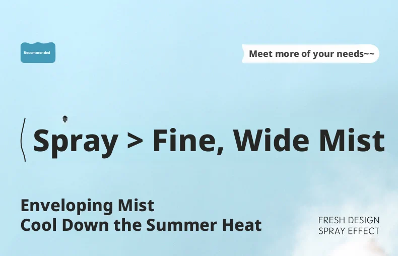 2026 Portable Handheld Spray Fan,Water Spray Mist Fan,Student Dormitory Mini Fan,Summer Supplies, Cooling Tools Outdoor Fan