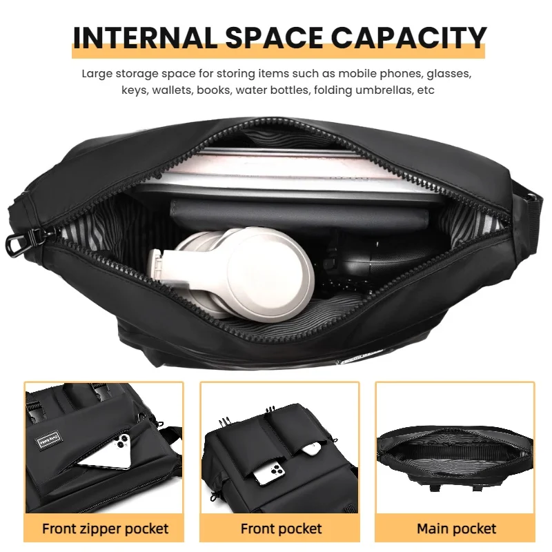 Large Capacity Crossbody Bag Sports Function Shoulder Bag Business Travel Convenient Messenger Bag Suitable for Daily Commuting