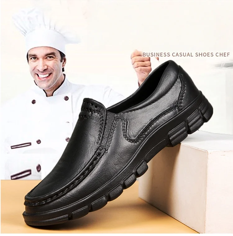 Men's Chef Shoes Waterproof and Oil-Proof Kitchen Chef Shoes Light and Non-Slip Hotel Restaurant Shoes Garden Shoes Plus Size 48