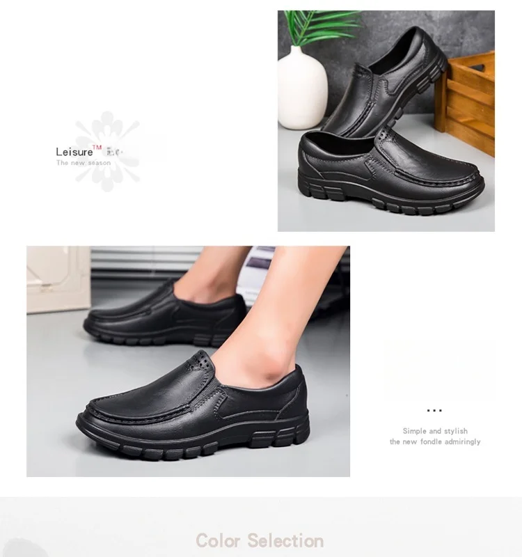 Men's Chef Shoes Waterproof and Oil-Proof Kitchen Chef Shoes Light and Non-Slip Hotel Restaurant Shoes Garden Shoes Plus Size 48