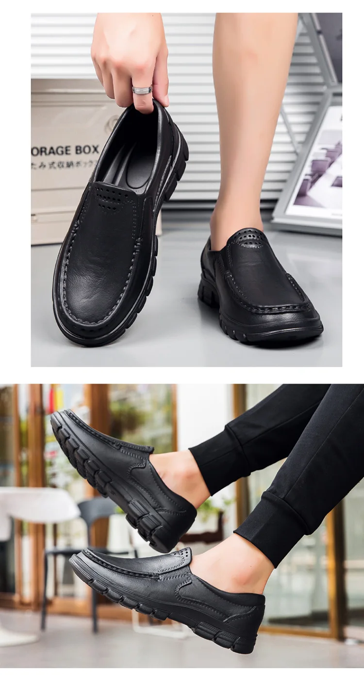 Men's Chef Shoes Waterproof and Oil-Proof Kitchen Chef Shoes Light and Non-Slip Hotel Restaurant Shoes Garden Shoes Plus Size 48
