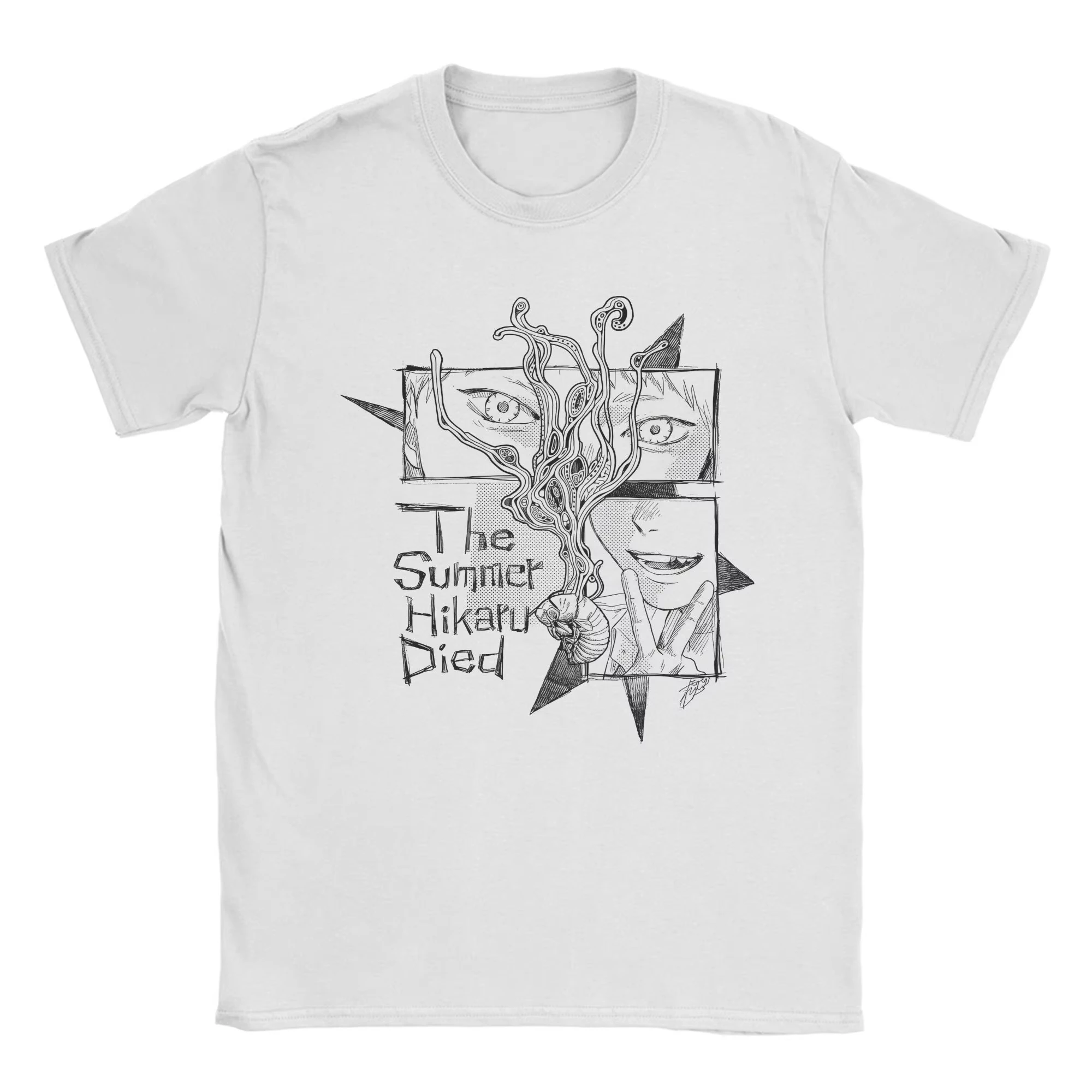 The Summer Hikaru Died Y2K Graphic Tee Hikaru And Yoshiki Print 100 Cotton Oversized Streetwear Casual Short Sleeve Unisex Tops
