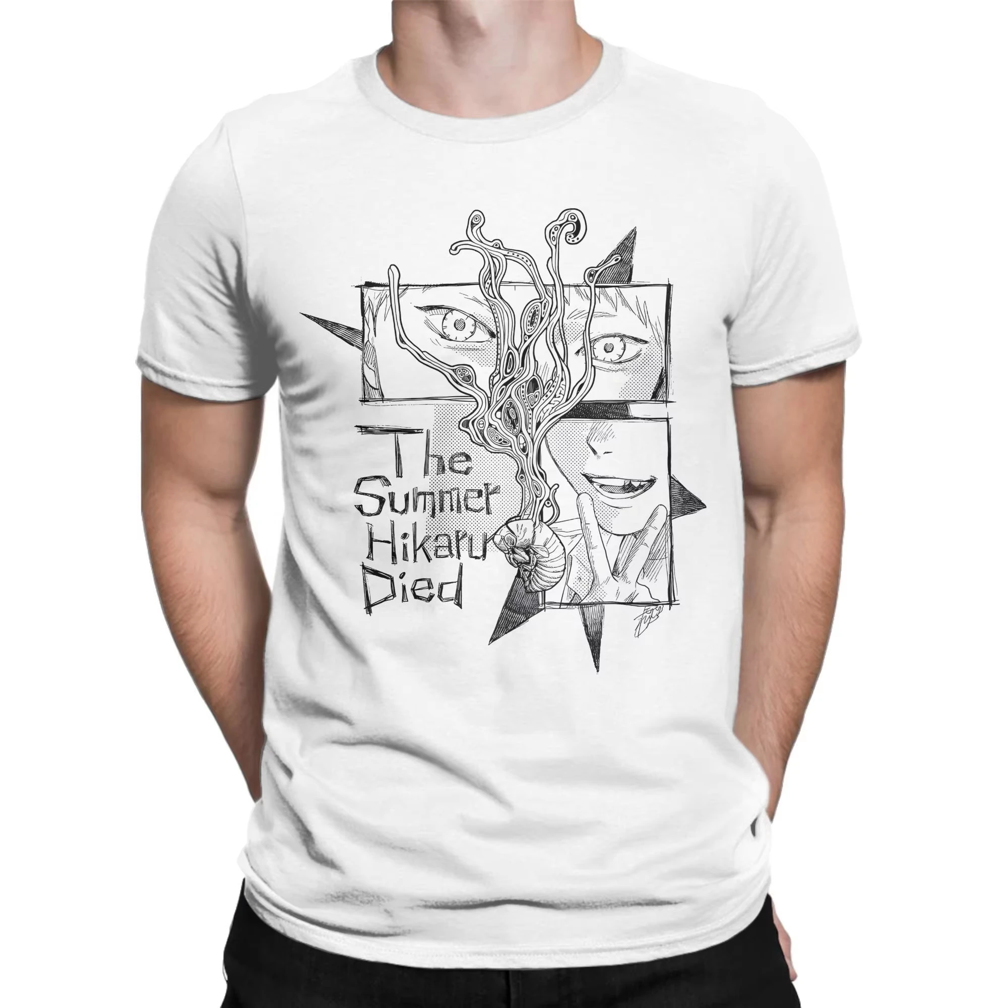 The Summer Hikaru Died Y2K Graphic Tee Hikaru And Yoshiki Print 100 Cotton Oversized Streetwear Casual Short Sleeve Unisex Tops