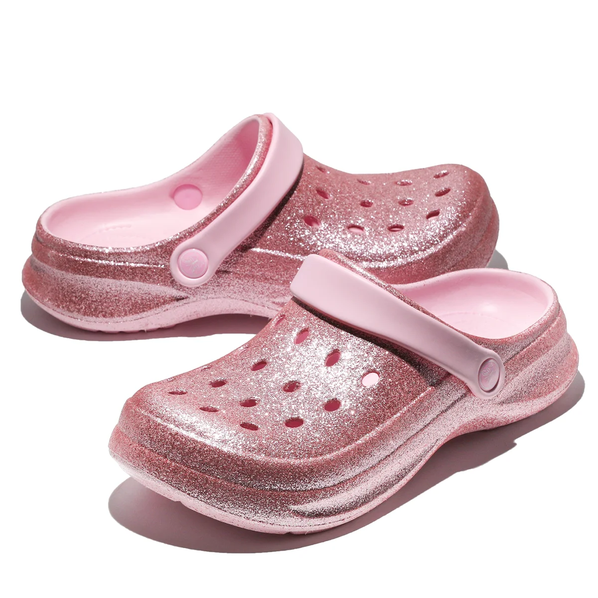 Glitter Clog, Lightweight EVA Garden Shoes, Waterproof Slip-Resistant Sandals, Comfortable Slip-On Shoes for Indoor Outdoor 816