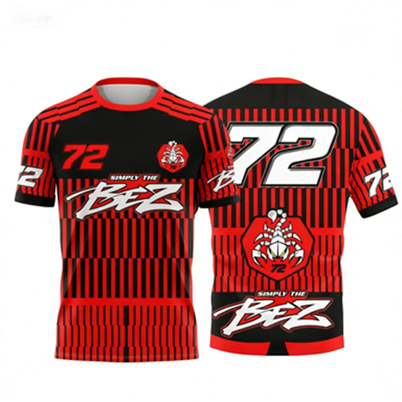 MotoGP UK Grand Prix Champion Marco Bezzecchi# 72 Racing Suit Cycling Top Quick 2026  Drying Round Neck Short Sleeved T-Shirt