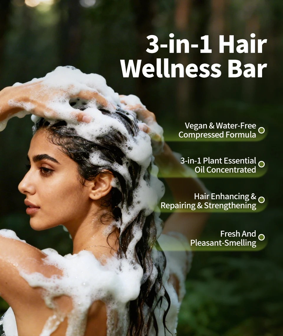 Natural Herbal Shampoo Soap Usman Grass Handmade Soap Hair Nourishing, Oil Control, Refreshing, Fluffy and Soothing Hair Care