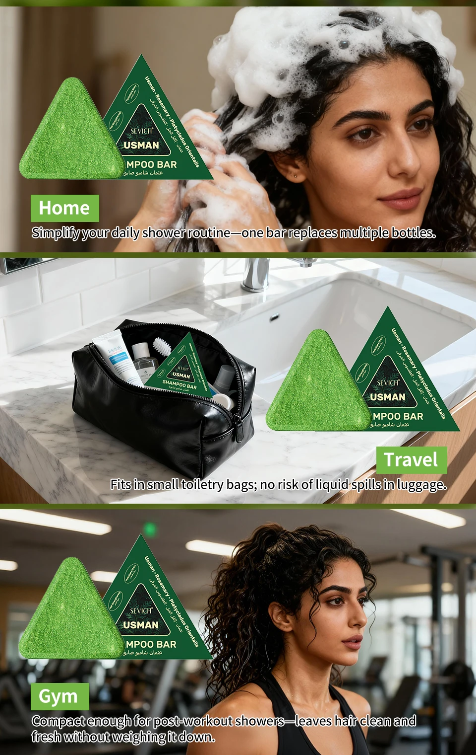Natural Herbal Shampoo Soap Usman Grass Handmade Soap Hair Nourishing, Oil Control, Refreshing, Fluffy and Soothing Hair Care