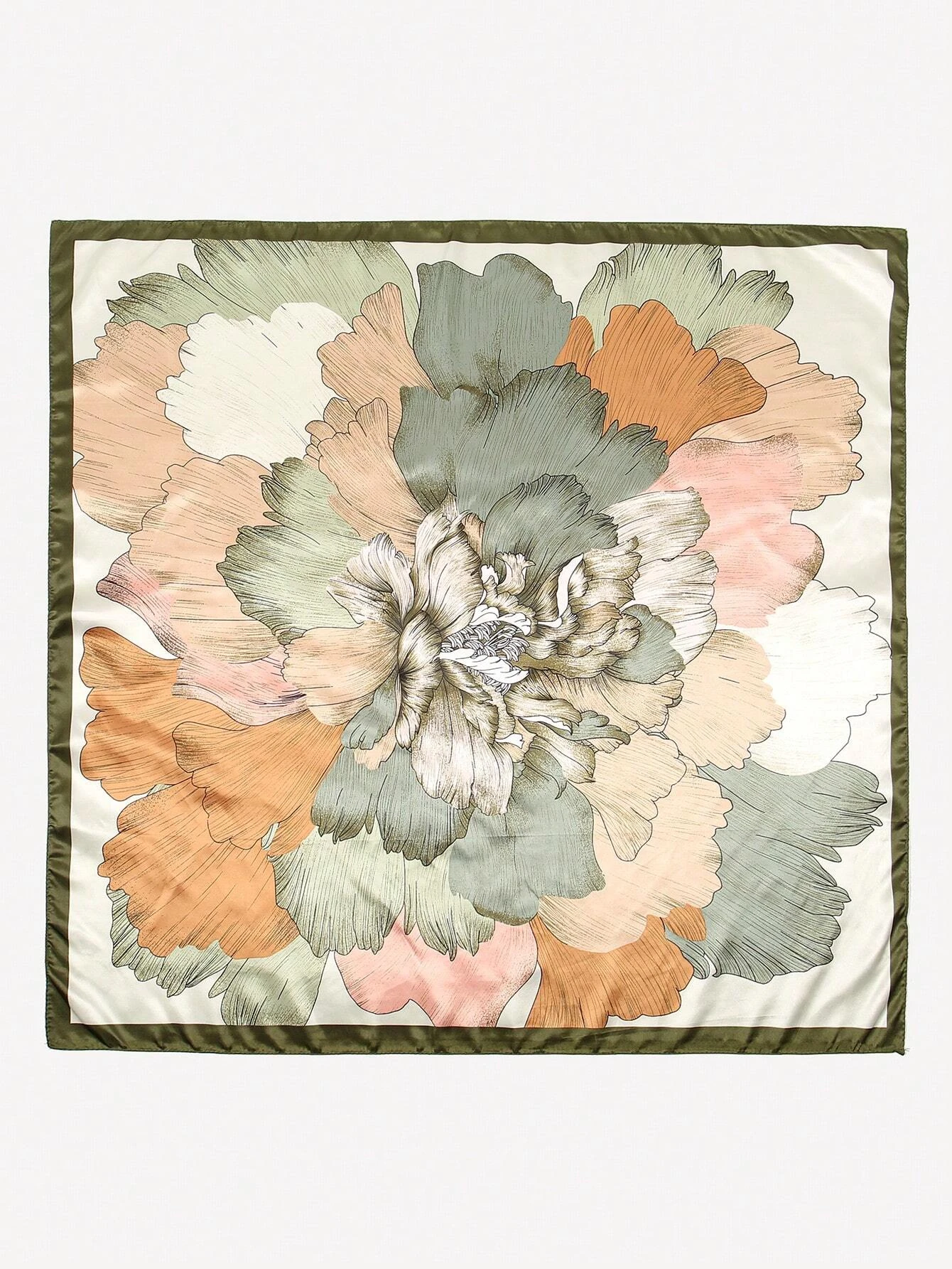 Square Silk Scarf Women Luxury Brand Satin Print Hijab Scarves Muslim Pareo Bandana Female Shawl Wrap Headband Foulard 90cm