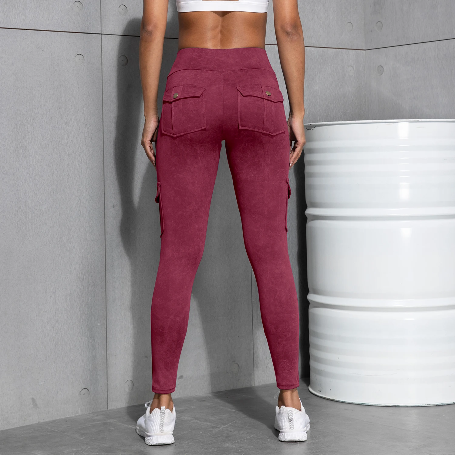 1/2/3 Pcs Seamless Yoga Cargo Leggings With Pocket Women Fashion Hip Lifting Sport Pants High Waist Fitness Elastic Slim Tight