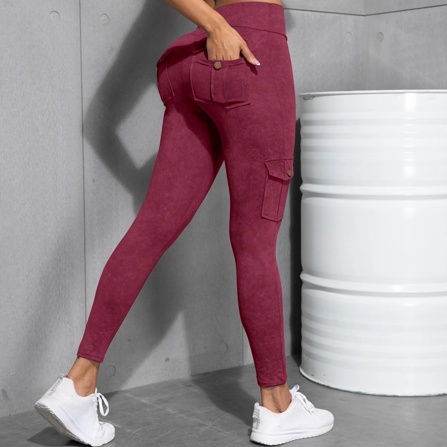 1/2/3 Pcs Seamless Yoga Cargo Leggings With Pocket Women Fashion Hip Lifting Sport Pants High Waist Fitness Elastic Slim Tight