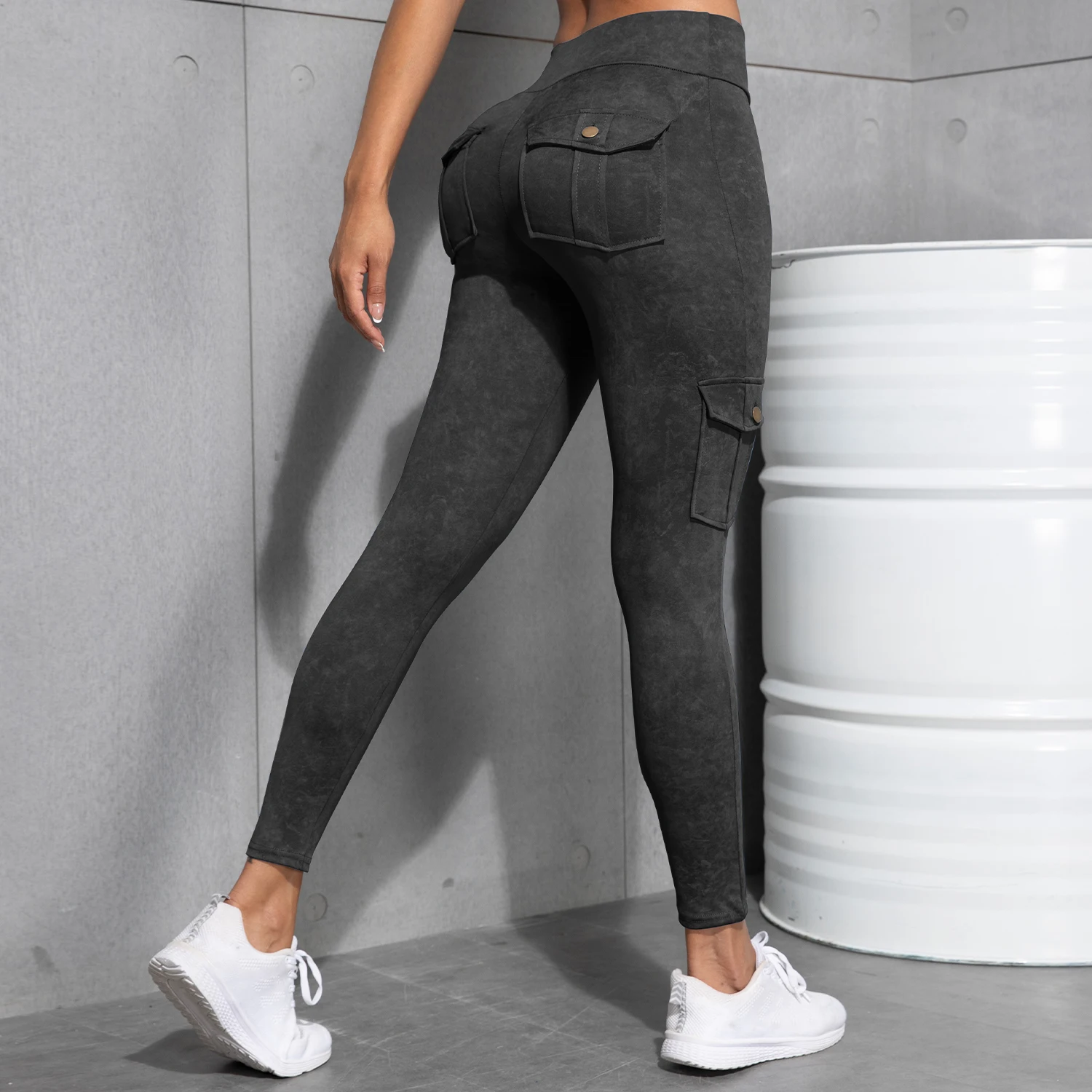 1/2/3 Pcs Seamless Yoga Cargo Leggings With Pocket Women Fashion Hip Lifting Sport Pants High Waist Fitness Elastic Slim Tight