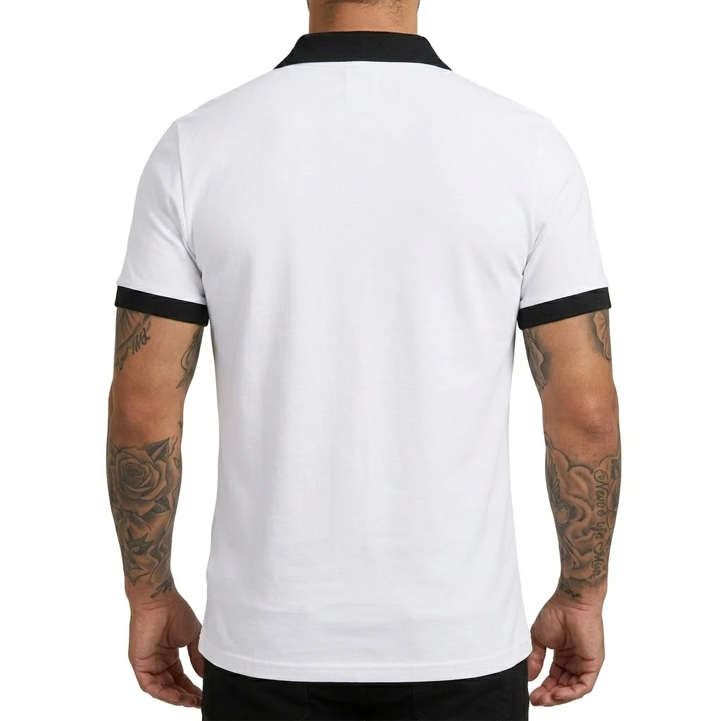 Summer Men's Zipper Short Sleeve Polo Shirts Casual Color Block T-Shirt Lightweight Shirts for Men New Laple Wicking Streetwear