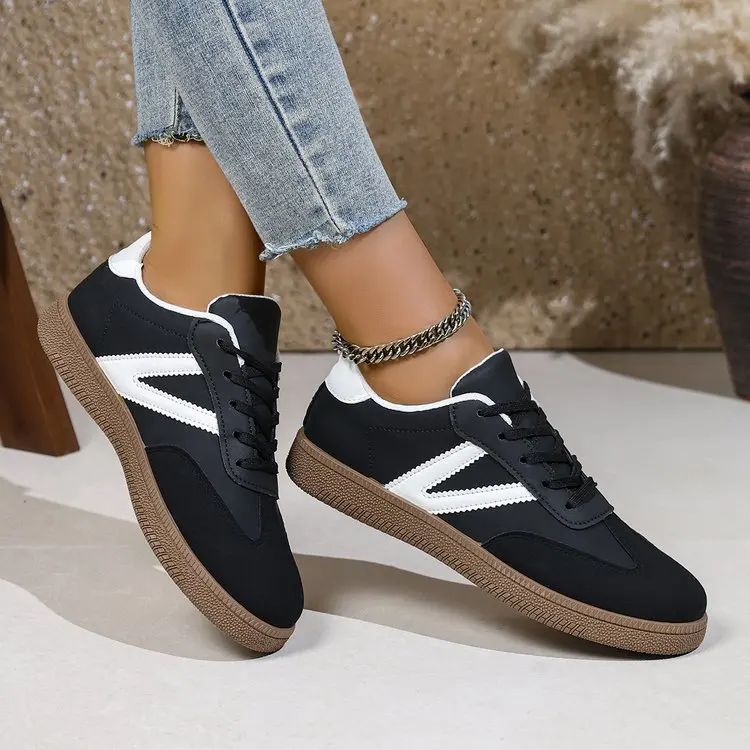 Shoes Woman 2026 Trend Casual Sneakers Comfortable Lace Up Flats Tennis Shoe Breathable Walking Jogging Shoes