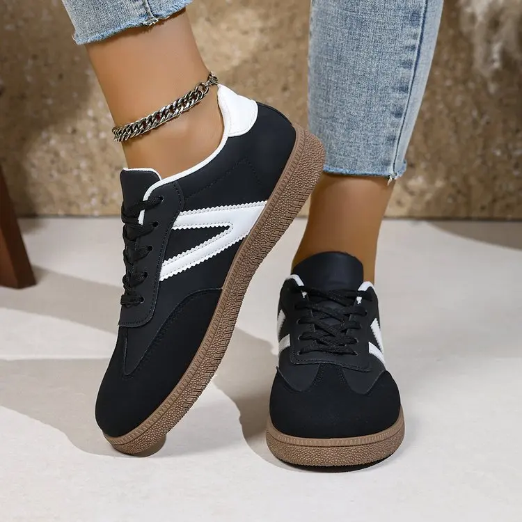 Shoes Woman 2026 Trend Casual Sneakers Comfortable Lace Up Flats Tennis Shoe Breathable Walking Jogging Shoes