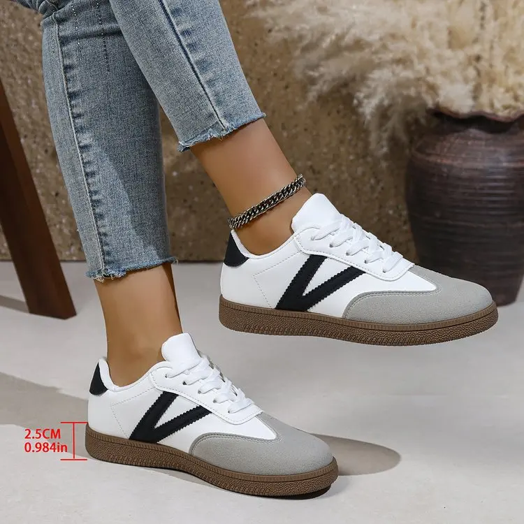 Shoes Woman 2026 Trend Casual Sneakers Comfortable Lace Up Flats Tennis Shoe Breathable Walking Jogging Shoes