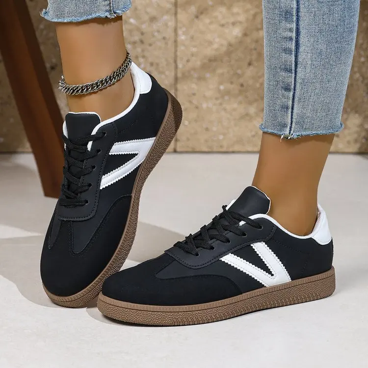 Shoes Woman 2026 Trend Casual Sneakers Comfortable Lace Up Flats Tennis Shoe Breathable Walking Jogging Shoes