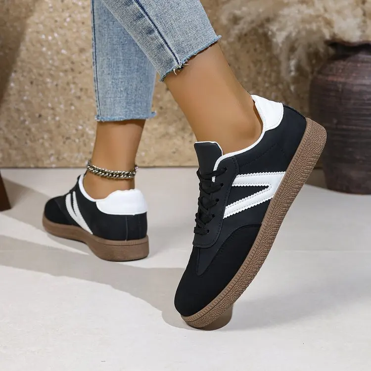 Shoes Woman 2026 Trend Casual Sneakers Comfortable Lace Up Flats Tennis Shoe Breathable Walking Jogging Shoes