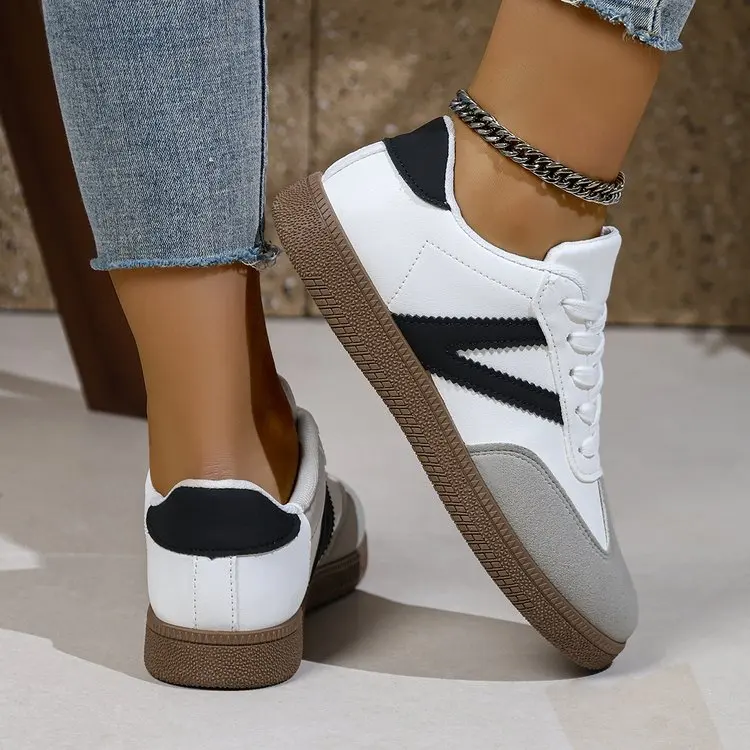 Shoes Woman 2026 Trend Casual Sneakers Comfortable Lace Up Flats Tennis Shoe Breathable Walking Jogging Shoes