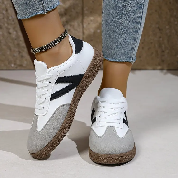 Shoes Woman 2026 Trend Casual Sneakers Comfortable Lace Up Flats Tennis Shoe Breathable Walking Jogging Shoes