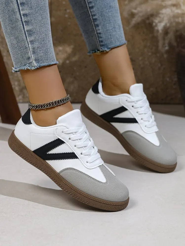 Shoes Woman 2026 Trend Casual Sneakers Comfortable Lace Up Flats Tennis Shoe Breathable Walking Jogging Shoes