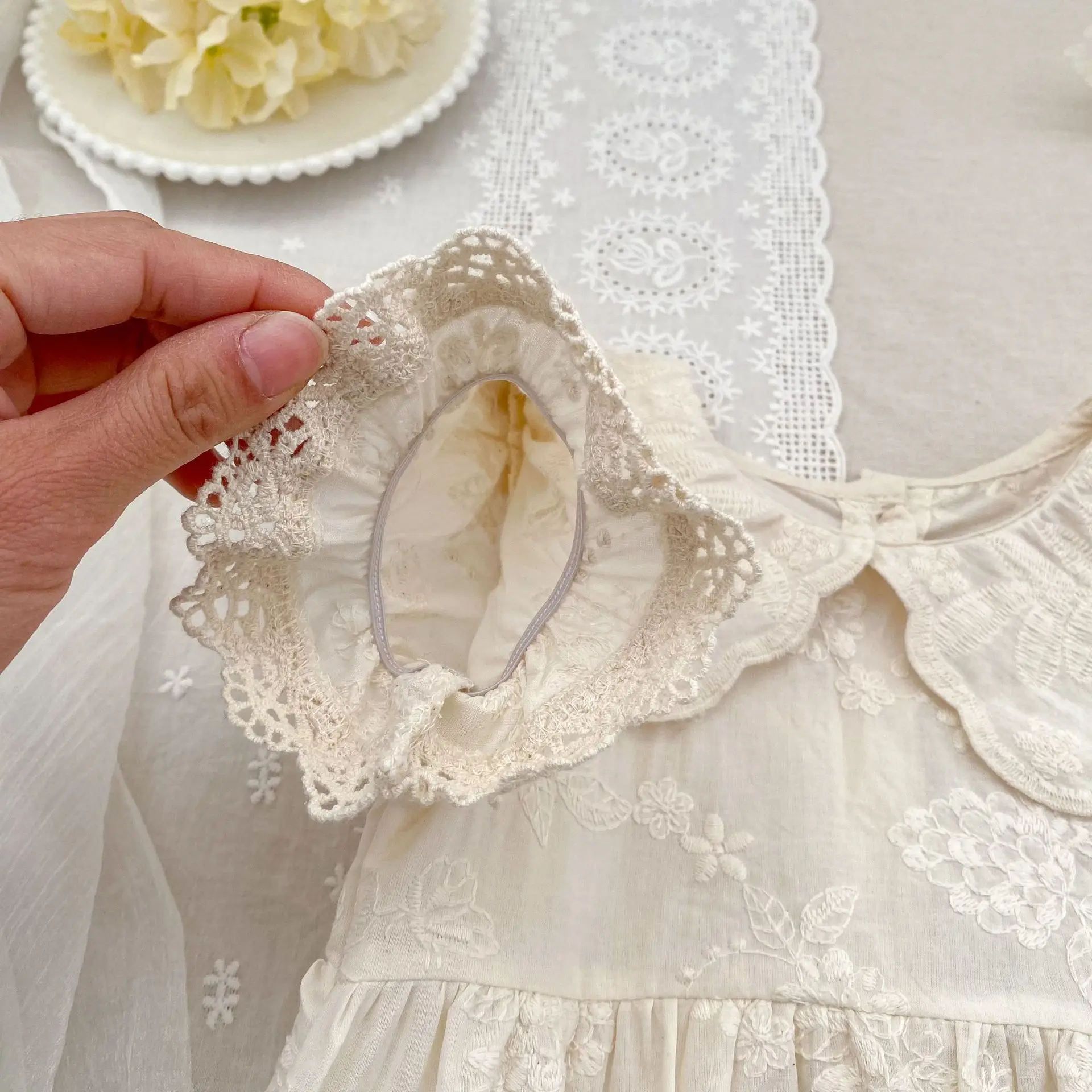 2026 New Summer Newborn Baby Romper Short Sleeved Cotton Embroidered Korean Style Children Sweet Romper Thin Outdoor Clothes