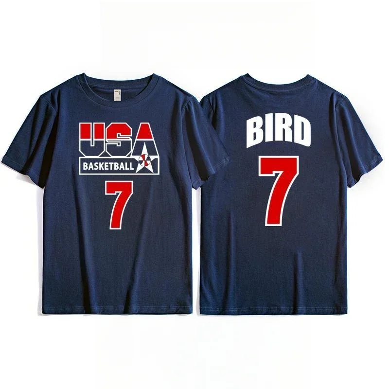 Us men's basketball team training T-shirt top, retro sporty casual short-sleeved breathable quick-drying high-quality sportswear