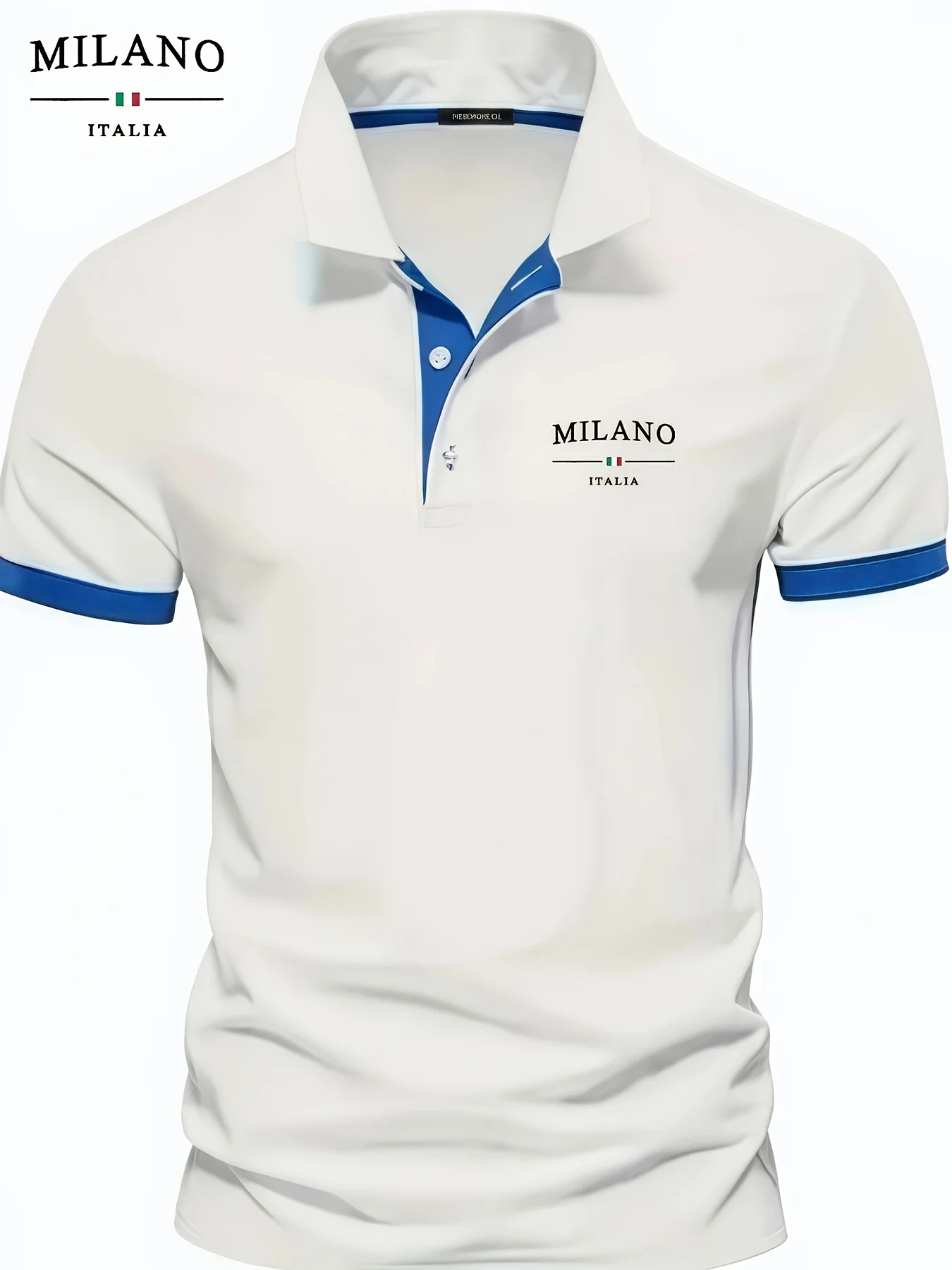 2026 Summer Men's Polo Shirt with Letter Print Breathable Lightweight Casual Fashionable Outdoor Men's Clothing