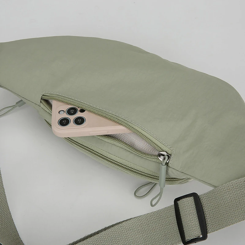 Waterproof Women's Nylon Fanny Pack – Convertible Crossbody Chest Bag with Large Capacity for Outdoor Use