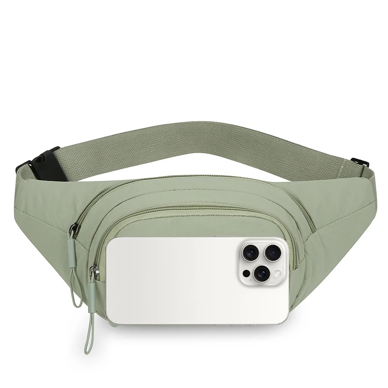 Waterproof Women's Nylon Fanny Pack – Convertible Crossbody Chest Bag with Large Capacity for Outdoor Use
