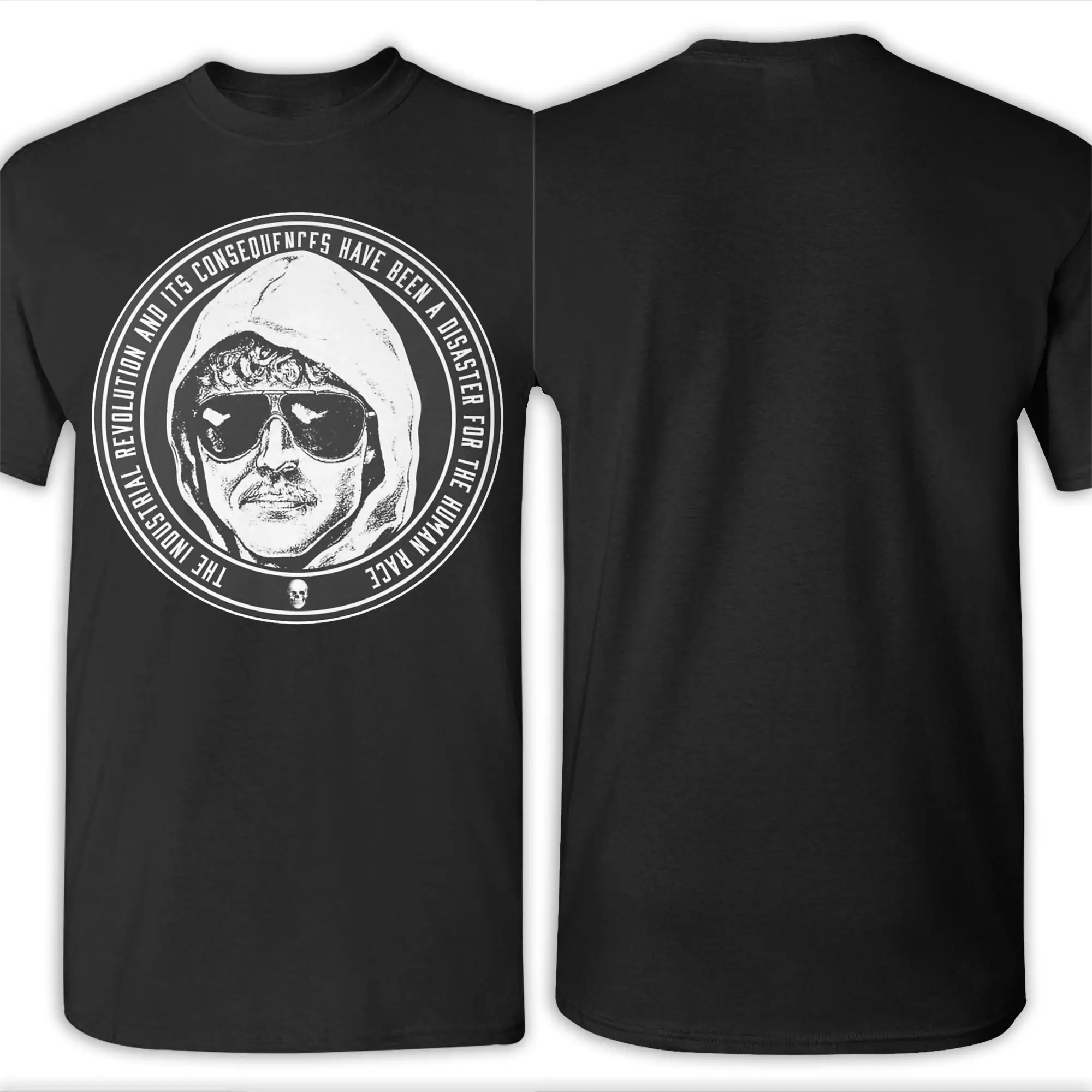 Men T-Shirt Ted Kaczynski Vintage 100% Cotton Tee Shirt Short Sleeve Ted Glasses Cool Unabomber T Shirt Crewneck Clothes