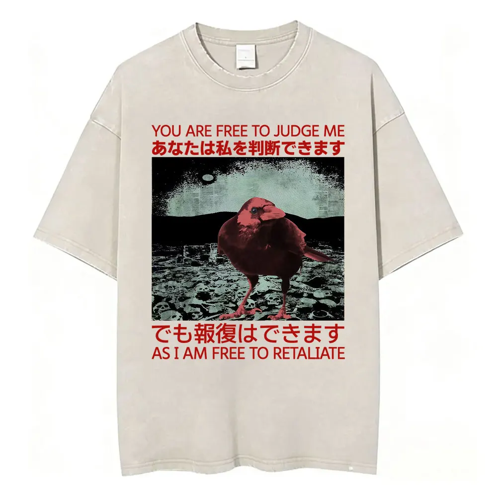 Funny LOTR Mordor Mount Doom National Park Vintage Washed T Shirts Men Women Fashion Japanese Style Oversized T-shirt Streetwear