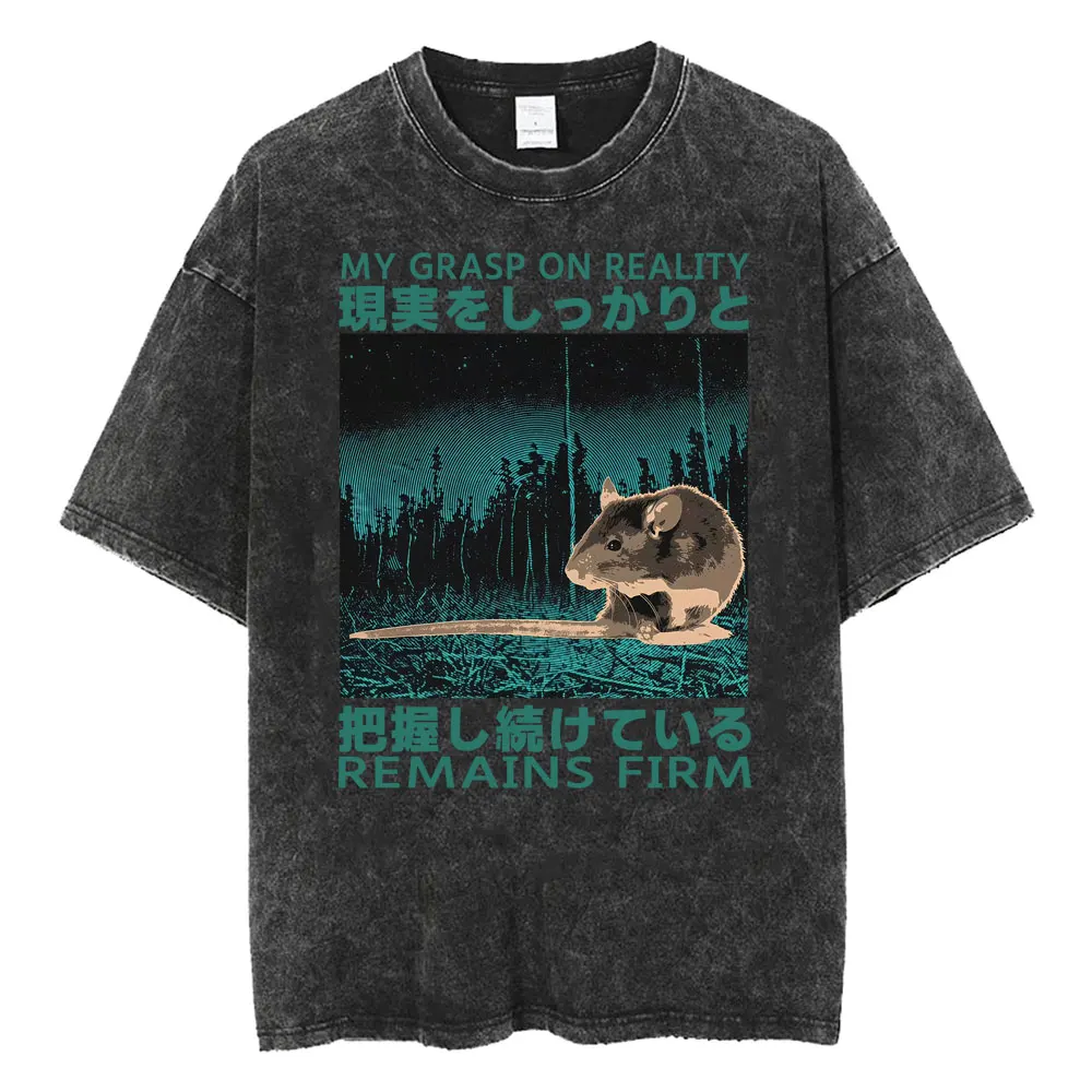 Funny LOTR Mordor Mount Doom National Park Vintage Washed T Shirts Men Women Fashion Japanese Style Oversized T-shirt Streetwear