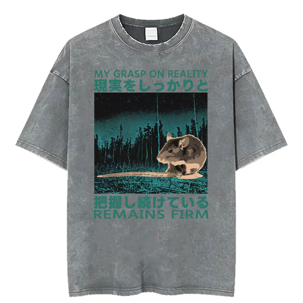 Funny LOTR Mordor Mount Doom National Park Vintage Washed T Shirts Men Women Fashion Japanese Style Oversized T-shirt Streetwear