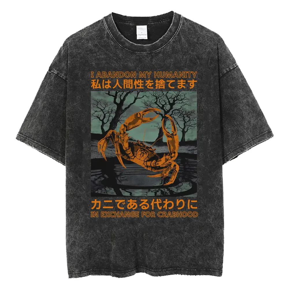 Funny LOTR Mordor Mount Doom National Park Vintage Washed T Shirts Men Women Fashion Japanese Style Oversized T-shirt Streetwear