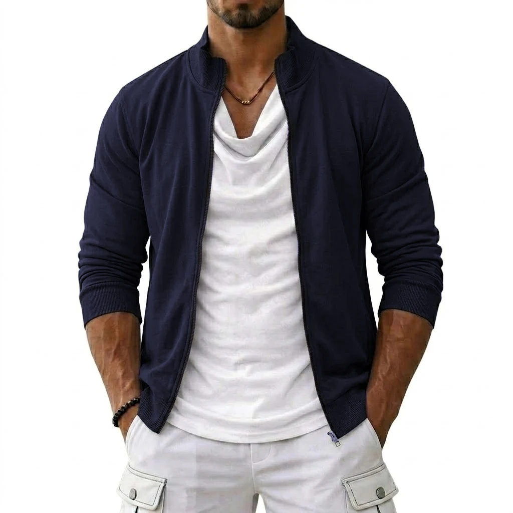 Mens Hooded Sweatshirts Lightweight Long Sleeve Cardigan Tops Autumn Casual Work Jackets Premium Athletic Outerwear for Men