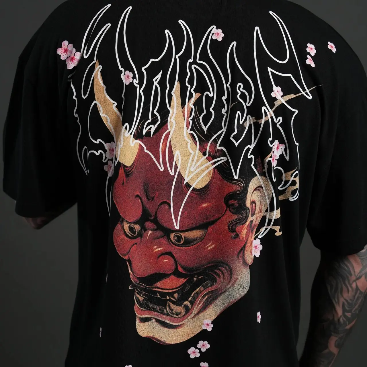 New GYM 2026 American Streetwear Brand Hip-hop Loose Skull Print Fitness Men's Sports Fitness Short-sleeved T-shirt