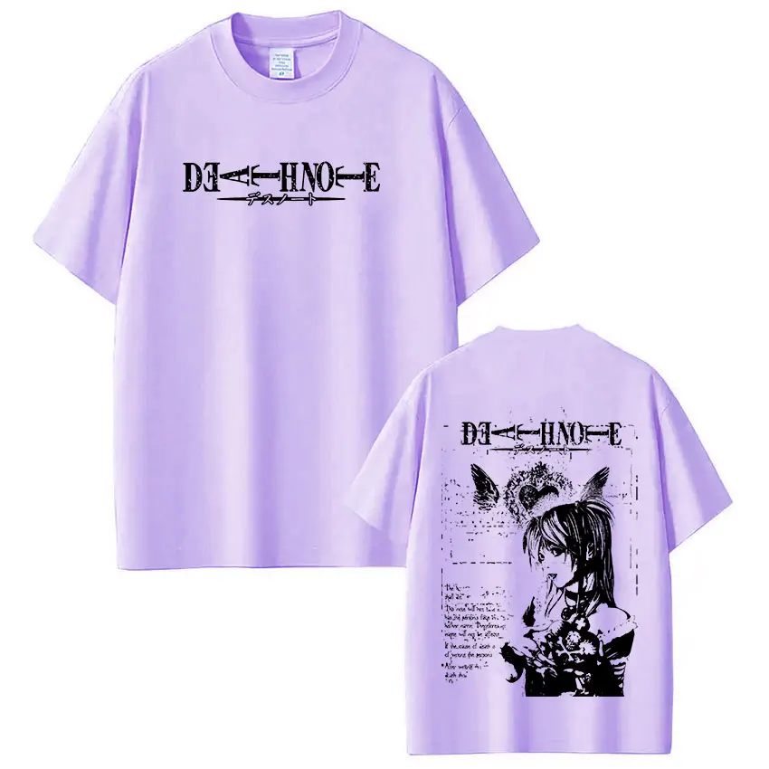 Anime Death Note Misa T Shirts Men Women Clothing High Quality Cotton Tee Shirt Fashion Vintage Short Sleeve T-shirts Streetwear