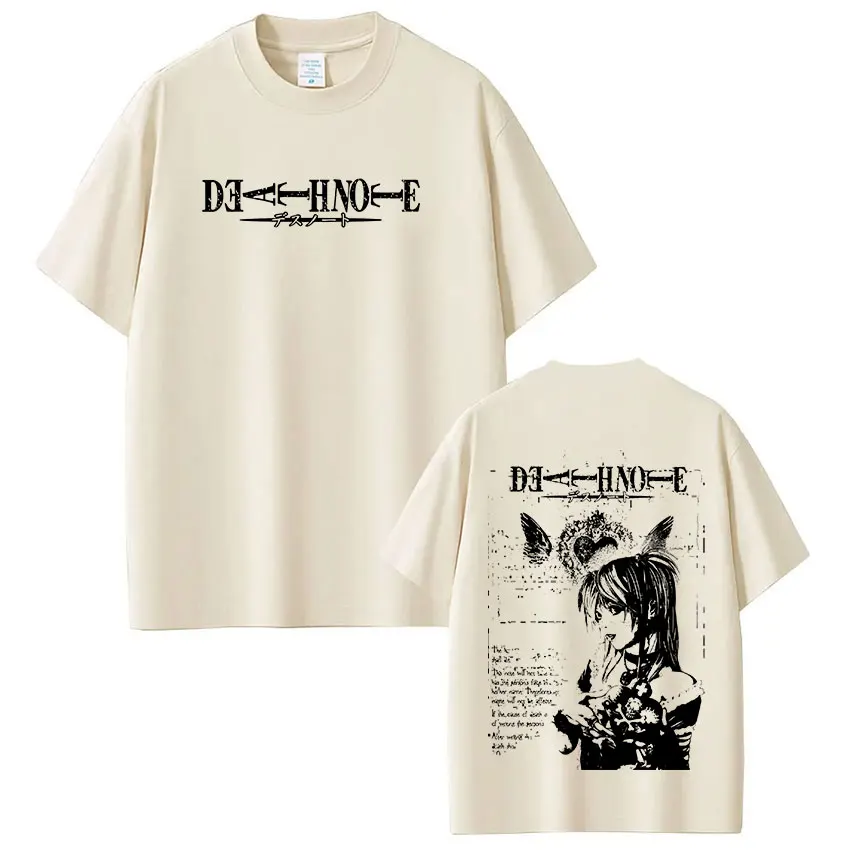 Anime Death Note Misa T Shirts Men Women Clothing High Quality Cotton Tee Shirt Fashion Vintage Short Sleeve T-shirts Streetwear
