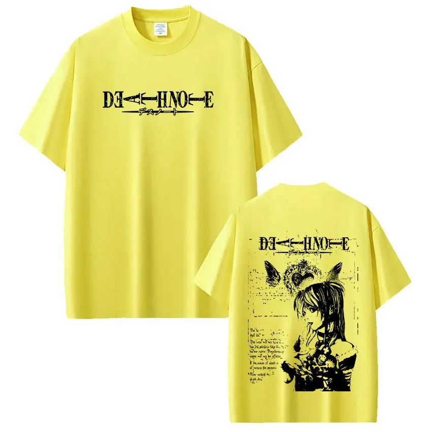 Anime Death Note Misa T Shirts Men Women Clothing High Quality Cotton Tee Shirt Fashion Vintage Short Sleeve T-shirts Streetwear