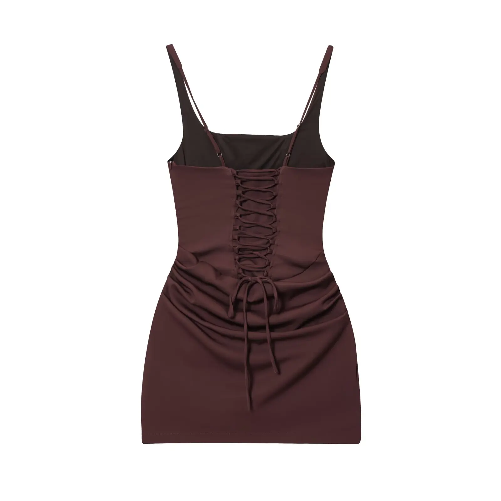 HH Elegant Party Mini Dress for Womens Corset Style Square Neck Ruched Bodycon Camisole Dress for Summer Holiday Sexy Clothing